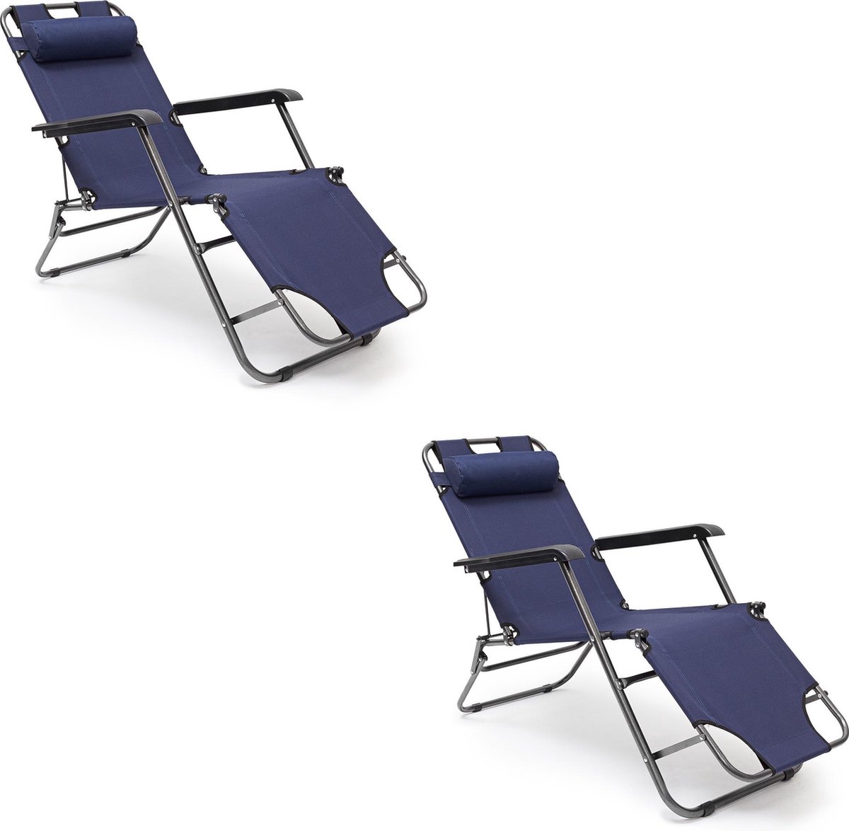 relaxdays 2 x ligstoel tuin ligstoelen strandstoel