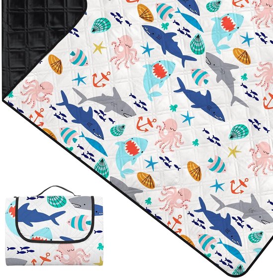 Sekey Outdoor waterdichte picknickdeken | grote opvouwbare gazondeken | stranddeken warmte-isolatie | 200 x 200 cm, blauw