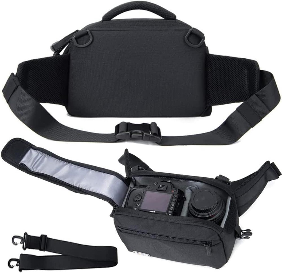 Heuptas voor DSLR/SLR-camera waterdicht - Geschikt voor accessoires - Zwart Small