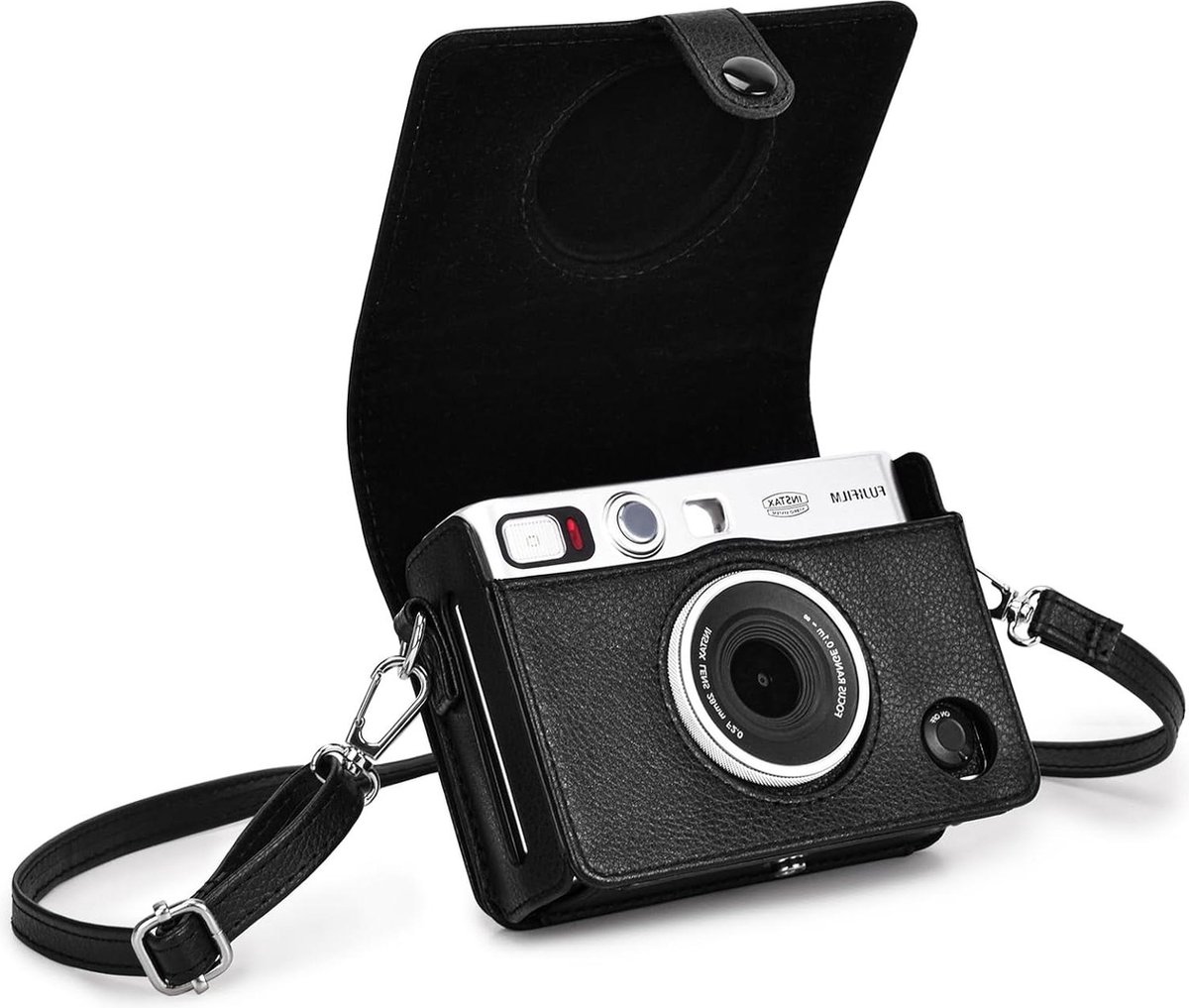 PU lederen Mini EVO Case voor Fujifilm Instax Mini EVO Camera met schouderriem