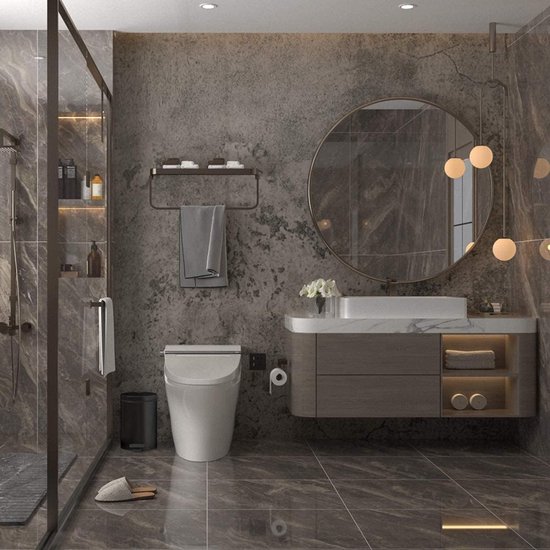 Papier peint autocollant Wallways - Décoration murale - Résistant à l'eau et à la chaleur - 60 cm x 10 m - Béton clair