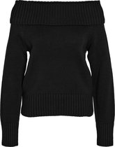 Noisy may Trui Nmlima L/s Off Shoulder Knit Fwd 27031461 Black Dames Maat - S