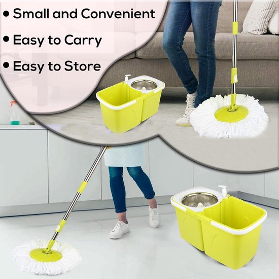 My Green Deal Vloermopsysteem Dweilsysteem Vloermop Met Emmer Spin Mop