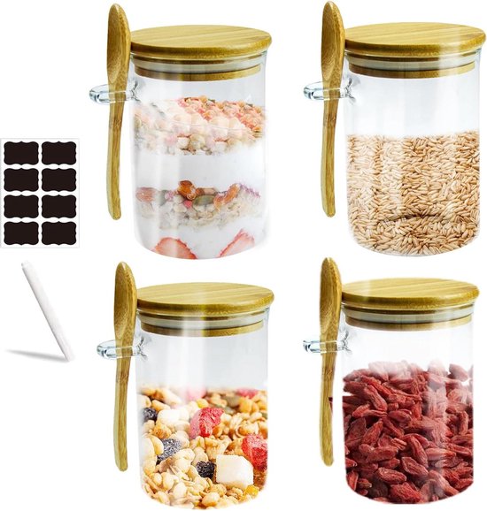 Hochwertiges Rundes 8oz 12oz Luftdichtes Glasgefäß mit Metalldeckel für Gurken H