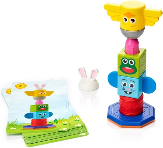 SmartMax My First Totem - Magnetisch Sensorisch Speelgoed - 8-Delige Stapelset met Geluid en Textuur - Educatief Speelgoed voor Peuters - Vanaf 1 Jaar