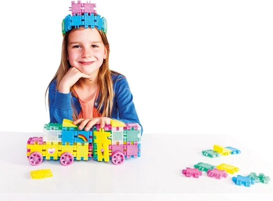 Clics bouwblokken– DUURZAAM SPEELGOED gemaakt van GERECYCLEERDE kunststof- Glitter bouwset 8 in 1 - speelgoed 4,5,6,7,8 jaar jongens en meisjes- educatief speelgoed- Montessori speelgoed- constructie speelgoed