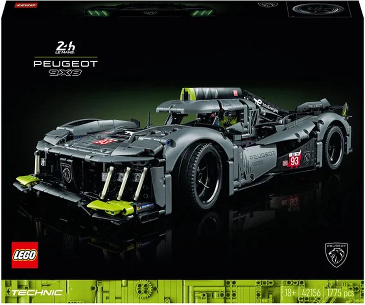 LEGO Technic PEUGEOT 9X8 24H Le Mans Hybrid Hypercar Modelauto Bouwpakket voor Volwassenen - 42156 — afbeelding 14