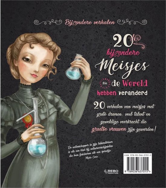 Een illustratie van een vrouw in een laboratorium met wetenschappelijke apparatuur.