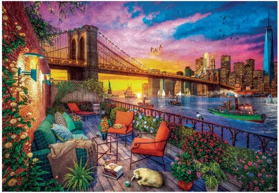 Clementoni - Puzzle High Quality Collection Manhattan Balcony Sunset - 3000 pièces - 33552
