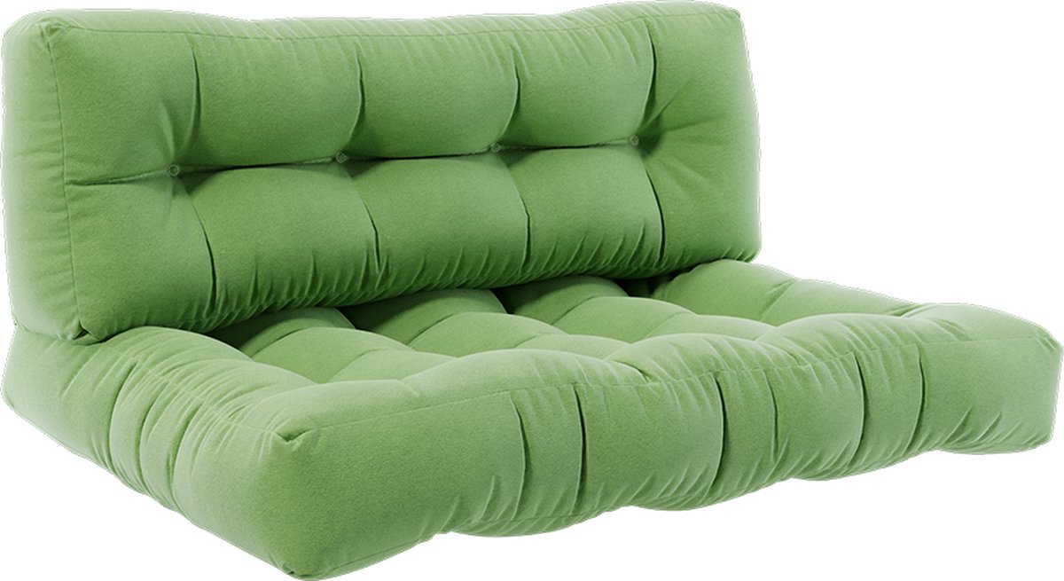 Vicco Flocken Palletkussen set – 120 x 80 cm 2 delen Groen