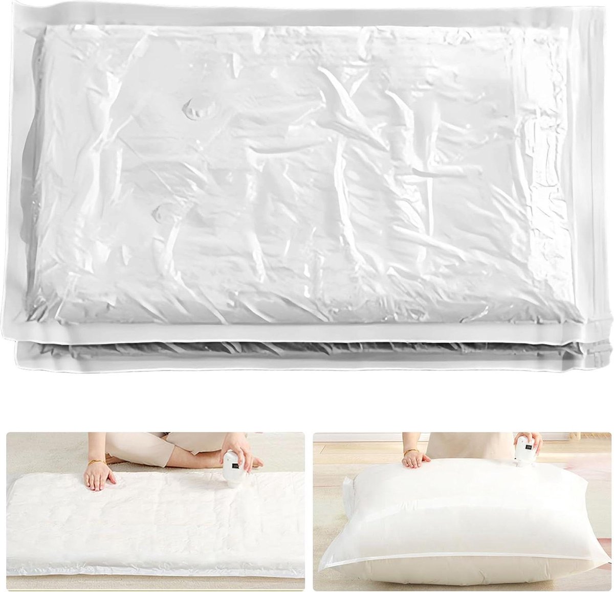 Vacuümzakken voor matrassen, 240 x 130 cm, grote vacuümzak voor kleding