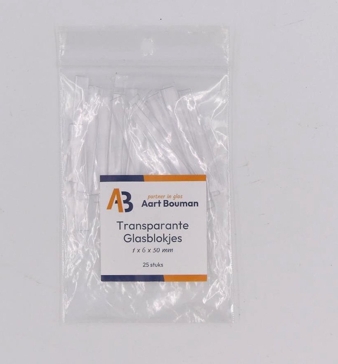 Transparante blokjes 50x6x1 (25 st.)
