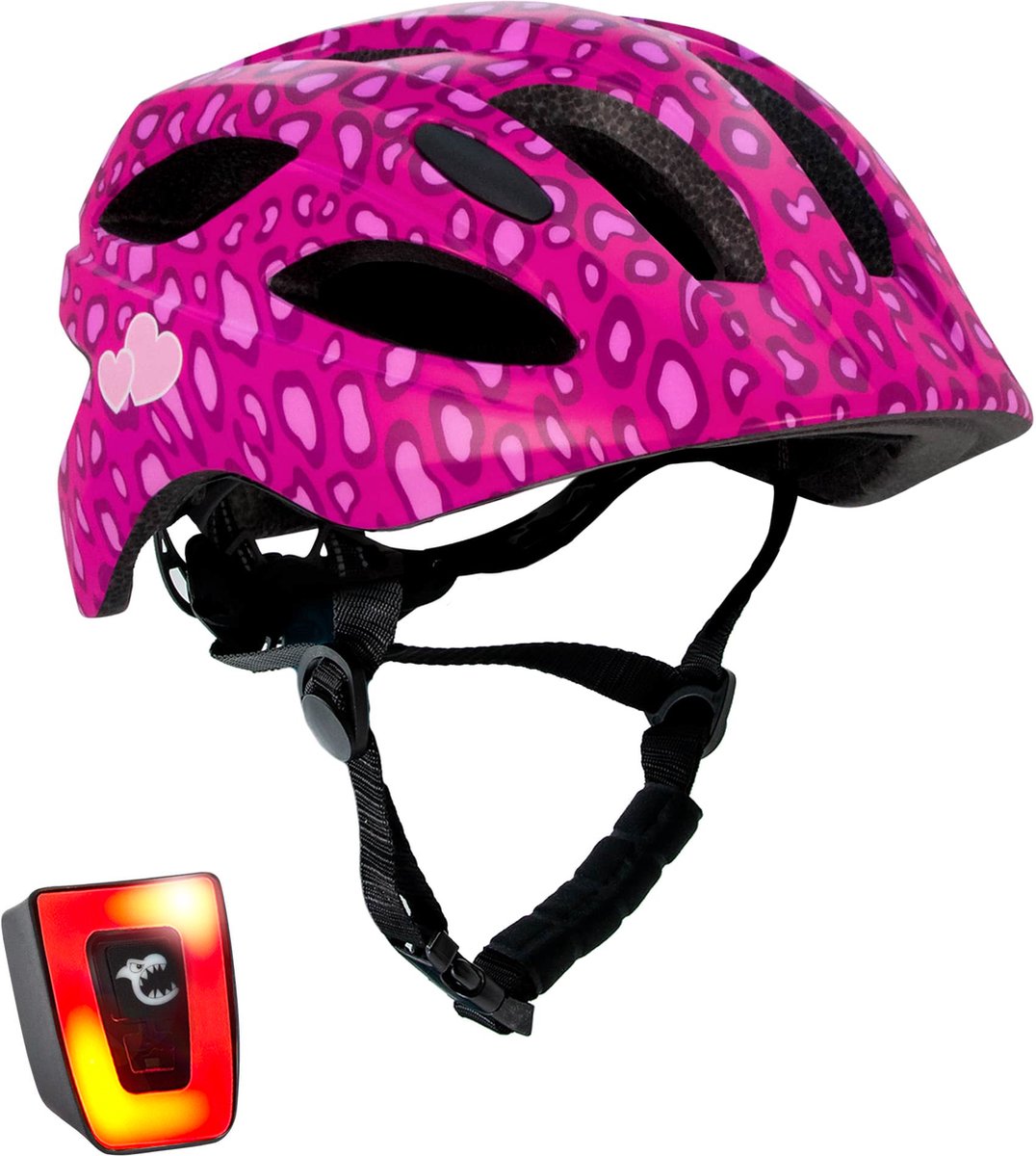 Fietshelm kinderen 6-12 jaar| Roze Stippen| Crazy Safety| EN1078 Certificatie