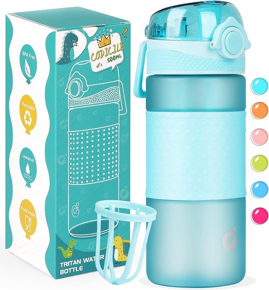 Baagl Drinkfles Voor Kinderen, Lekvrij, Waterfles 500 Ml, School En Sportfles Meisjes Tritan Flamingo 2275376168