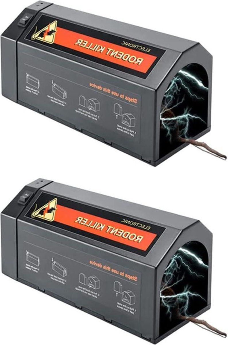 Elektronische rat trap met USB-oplader - Elektrische muis killer - Muizenval voor tuinhuis - Rat aas station
