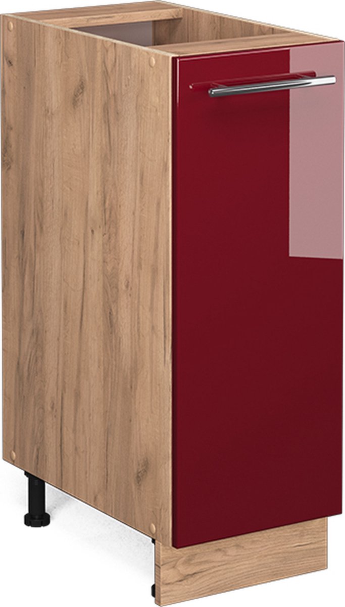Vicco Fame-Line Apotheekkast – 30 cm, WB Eik Bordeauxrode hoogglans