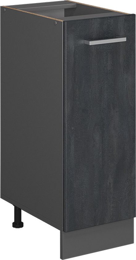 Vicco Armoire à pharmacie R- Line, Béton Zwart /Anthracite, Empattement 30 cm Marbre