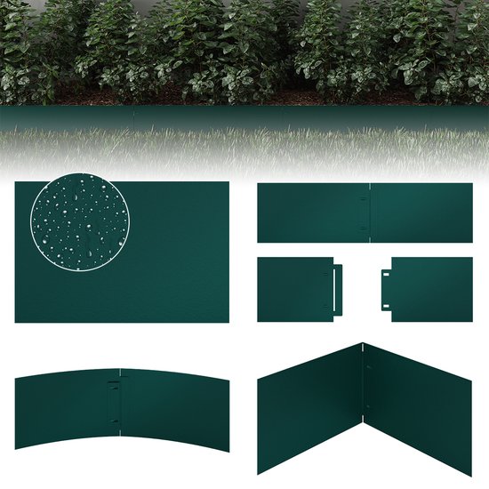 Bordure de pelouse Serina, vert, 100 x 18 cm, 10 mètres