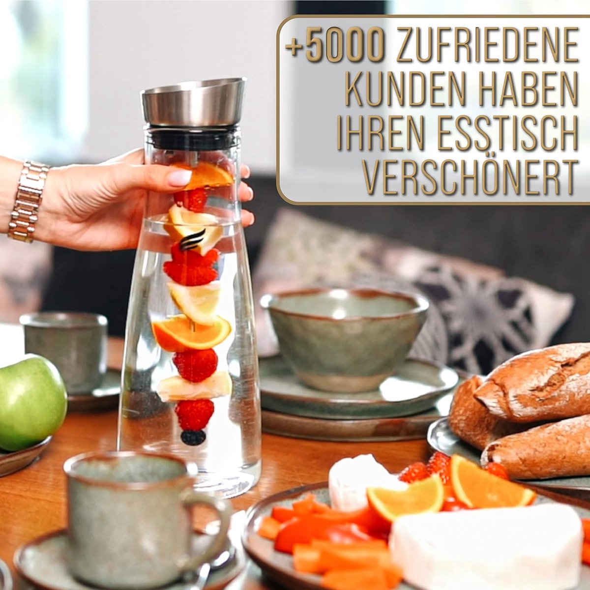 Helder Sap Kan Waterkaraf Hittebestendig Borosilicaatglas 2 Liter 68 Oz Klassiek