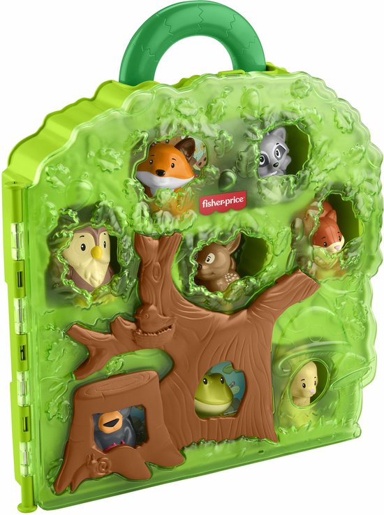 Mattel Little People bosvrienden draagkoffer speelgoedset.