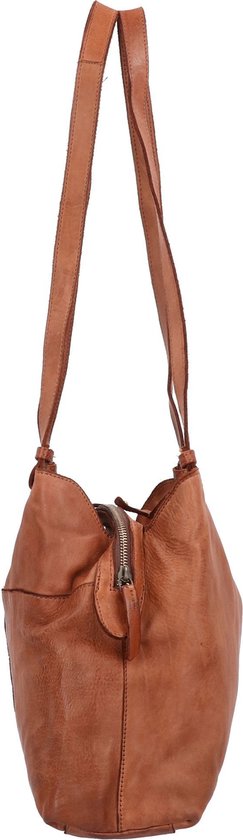 HAROLD'S Cuir Sac à épaule Submarine Shopper Twin Cognac Brun