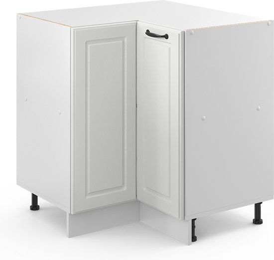 Vicco Armoire d'angle R- Line, Wit/ Wit, 75,6 cm sans plan de travail