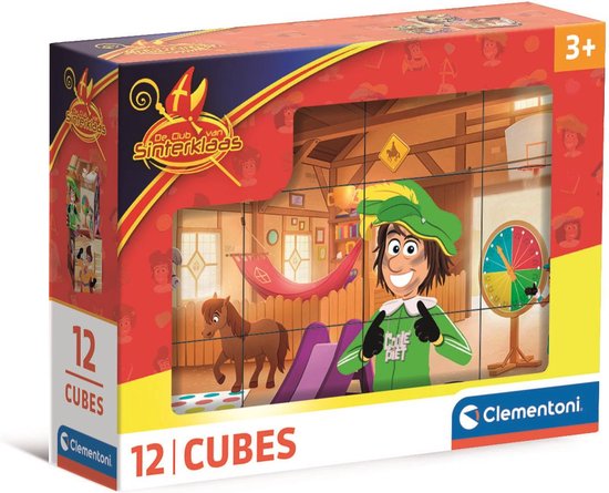 Clementoni - 12 blokken puzzel - 6 afbeeldingen - Sinterklaas - Vanaf 3 ...