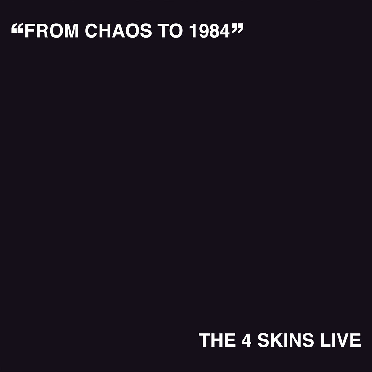 The 4 Skins - From Chaos To 1984 (The 4 Skins Live) (LP) (Coloured Vinyl)
