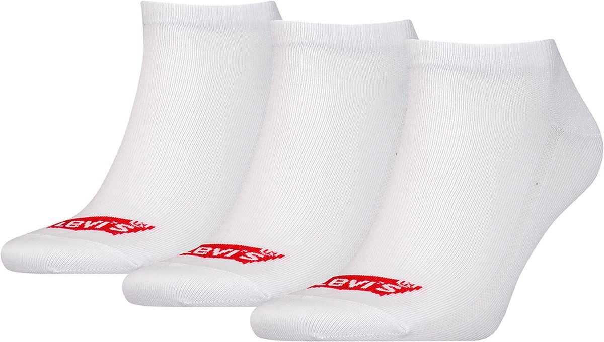 Levi's - 6-Pack - Sneakersokken - Gerecycled Katoen - Heren / Dames - wit - 35-38 - 701224672