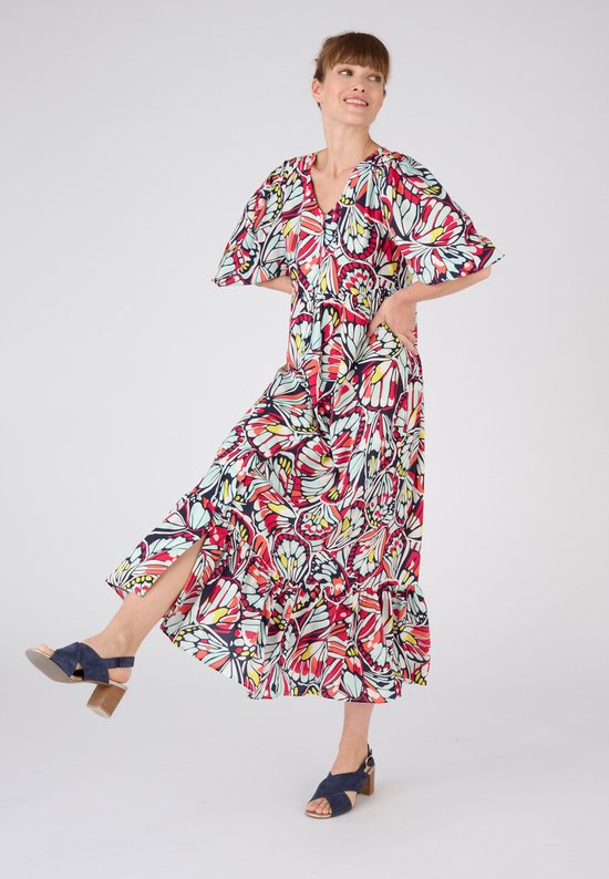 Damart - Soepele jurk met print, Climatyl - Dames - Blauw - 48