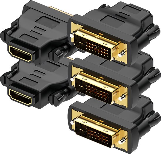 Adaptateur MMOBIEL HDMI vers DVI - Bidirectionnel - DVI-D mâle Dual Link vers HDMI femelle - Convertisseur prend en charge moniteur, PC, TV, Gaming - 1080p Full HD 60 Hz - Connexion dorée - 2 pièces