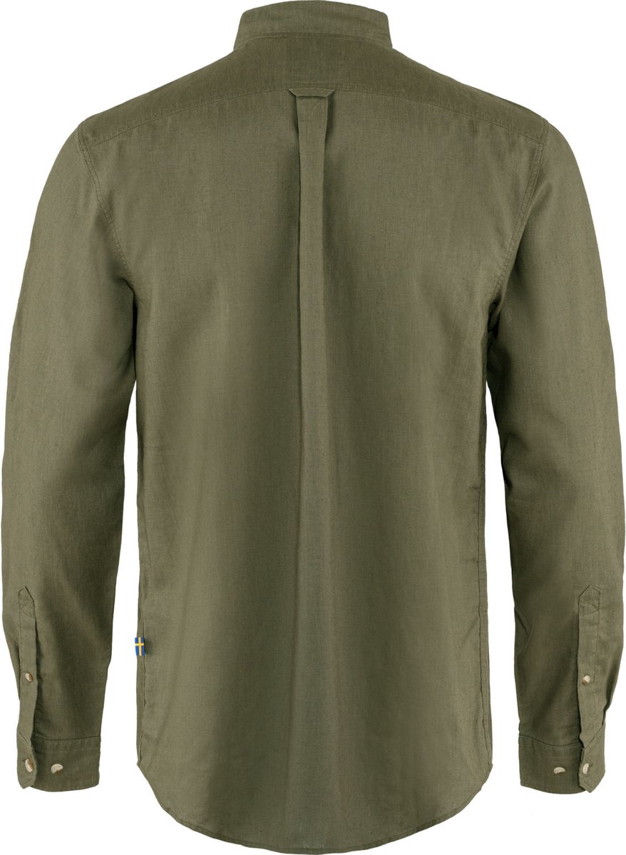 Fjällräven Ovik Travel Shirt LS M – Outdoor Kleding Fleeces en Truien Overhemd lange mouw Groen