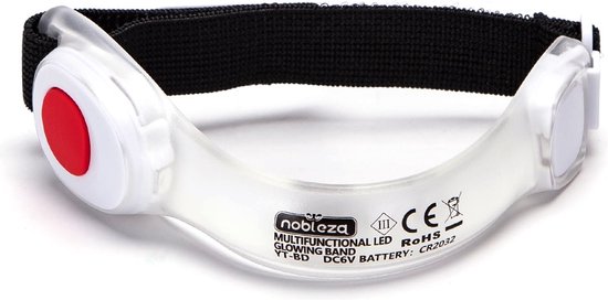 Foto: Nobleza hondenverlichting halsband omtrek nek 18 4cm honden verlichting lichtgevende halsband hond verlichting hardlopen led halsband hond honden lampje halsband armband verlicht rood