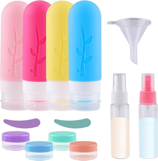 26 Stuks Reisflessen voor Toiletartikelen 3.4 oz/2.1 oz, Knijpbare