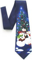 Cravate Sorprese - Cravate de Noël - 100% Soie - Blauw - Cravattes - Cadeau
