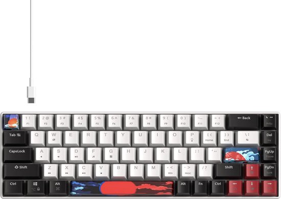 Stellar Gaming Toetsenbord - Gaming Keyboard - Gaming Toetsenbord Meganisch - Rood -Wit - Zwart - Toetsenbord