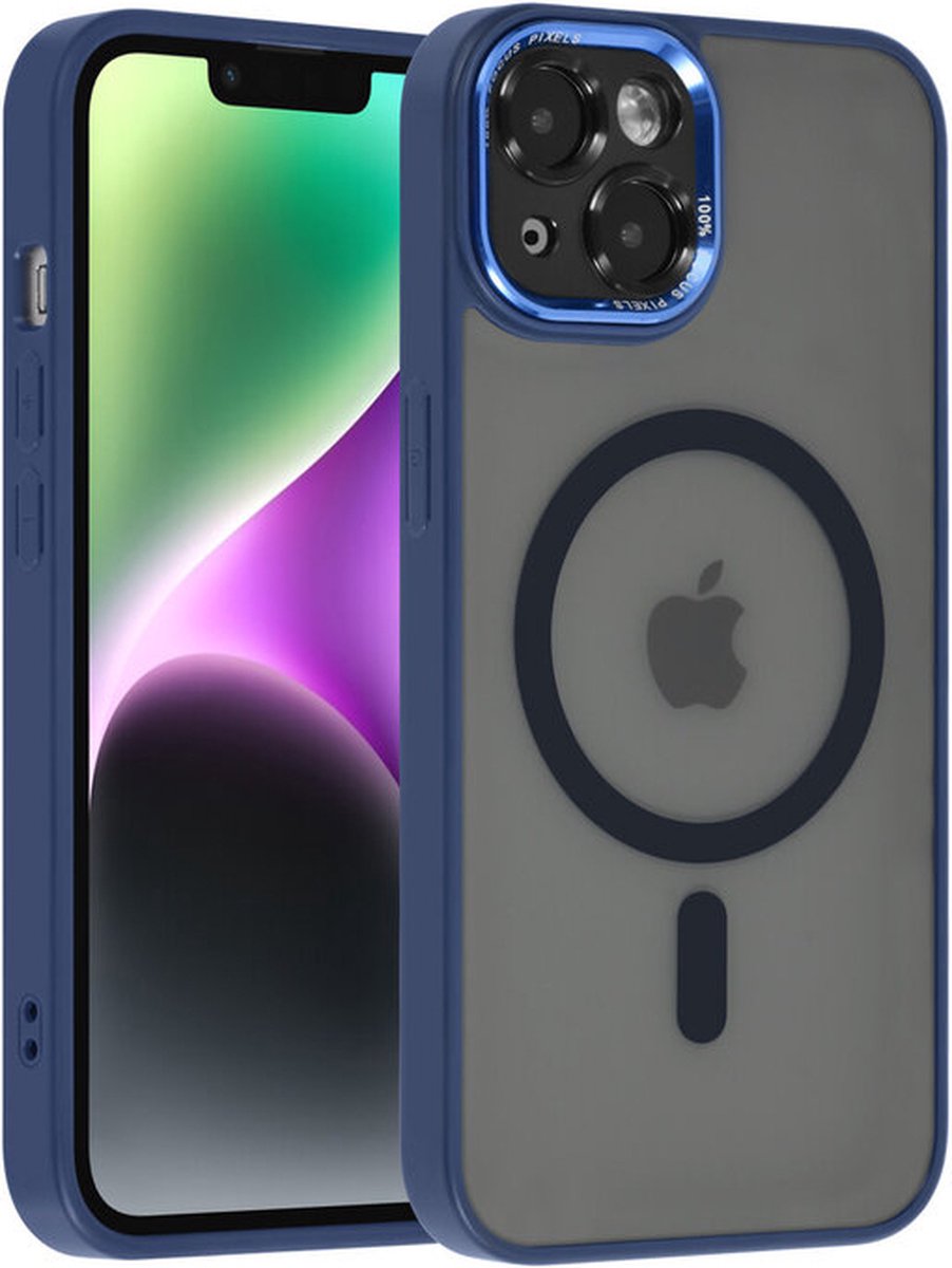 UNIQ Accessory iPhone 15 (14 & 13) TPU Backcover - Magsafe Compatible - Doorzichtig - Blauw