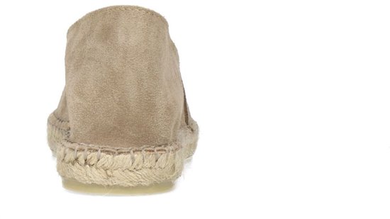 Manfield - Femme - Espadrilles en daim beige - Taille 42