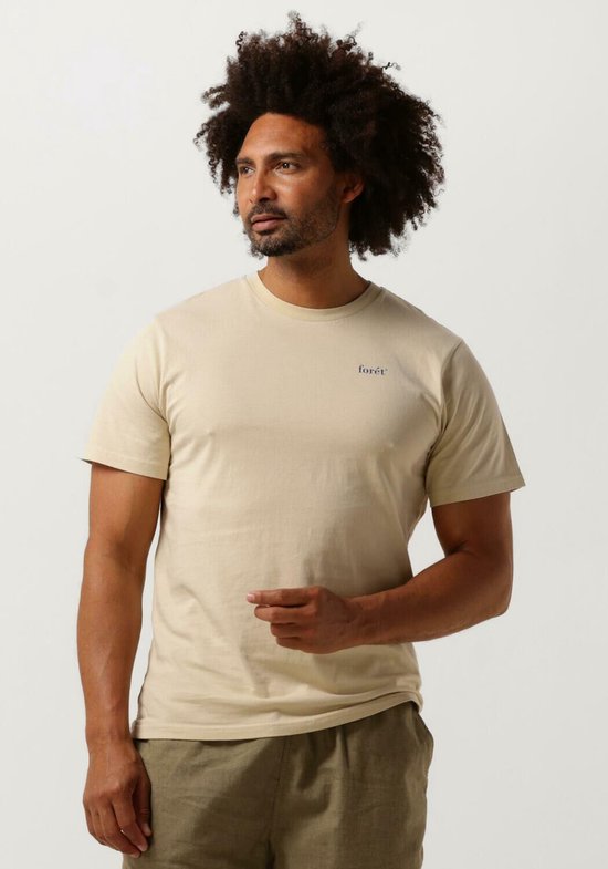 Forét Still T-shirt Polo's & T-shirts Heren - Polo shirt - Zand - Maat XL