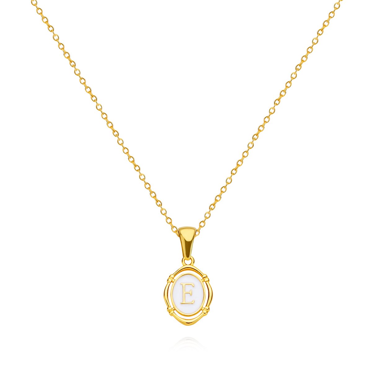 Letter ketting - Initiaal ketting - Goud - Letter E