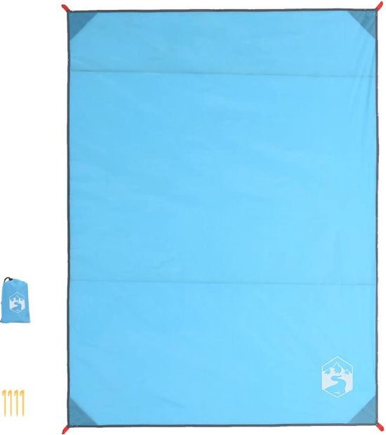 vidaXL Picknickkleed - 205x155 cm - Blauw Picknickkleed - Strandlaken - Buitendeken - Campingaccessoires - Waterproof Dekentje van Vidaxl — afbeelding 5
