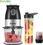 Biolomix Keukenmachine - Blender 3 in 1 - Keukenmachine - 500W - Juicer - Met Chopper - Smoothie - Vleesmolen - 600MI