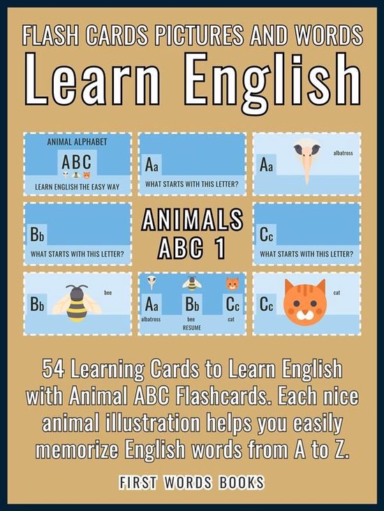 First Words In English 1 - Animals ABC 1 - Flash Cards Pictu ... - cover