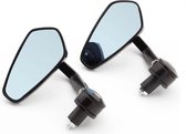 Bar end spiegels voor scooters & motoren zwart verlengd model - A-Extended®