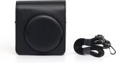 YONO Case geschikt voor Fujifilm Instax Mini 99 - PU Leer Hoesje met Schouderriem - Zwart