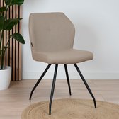 Bronx71® Scandinavische eetkamerstoel Fenris gerecyclede stof taupe