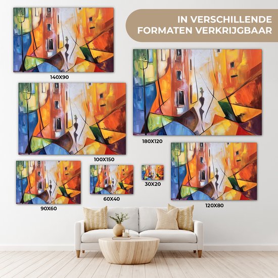 Tableau Peinture Abstrait - Art - Peinture - Couleurs - 120x80 cm - Décoration murale