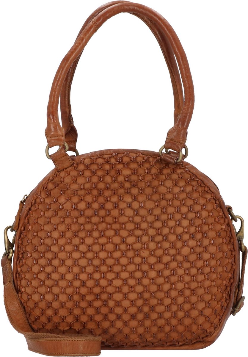 Greenland Nature Femi & Nine Leren Schoudertas 34 cm - Dames - cognac