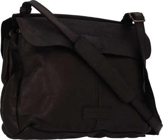 HAROLD'S Cuir Sac à épaule bandoulière Sac à épaule Submarine Shoulderbag Flap Black Noir