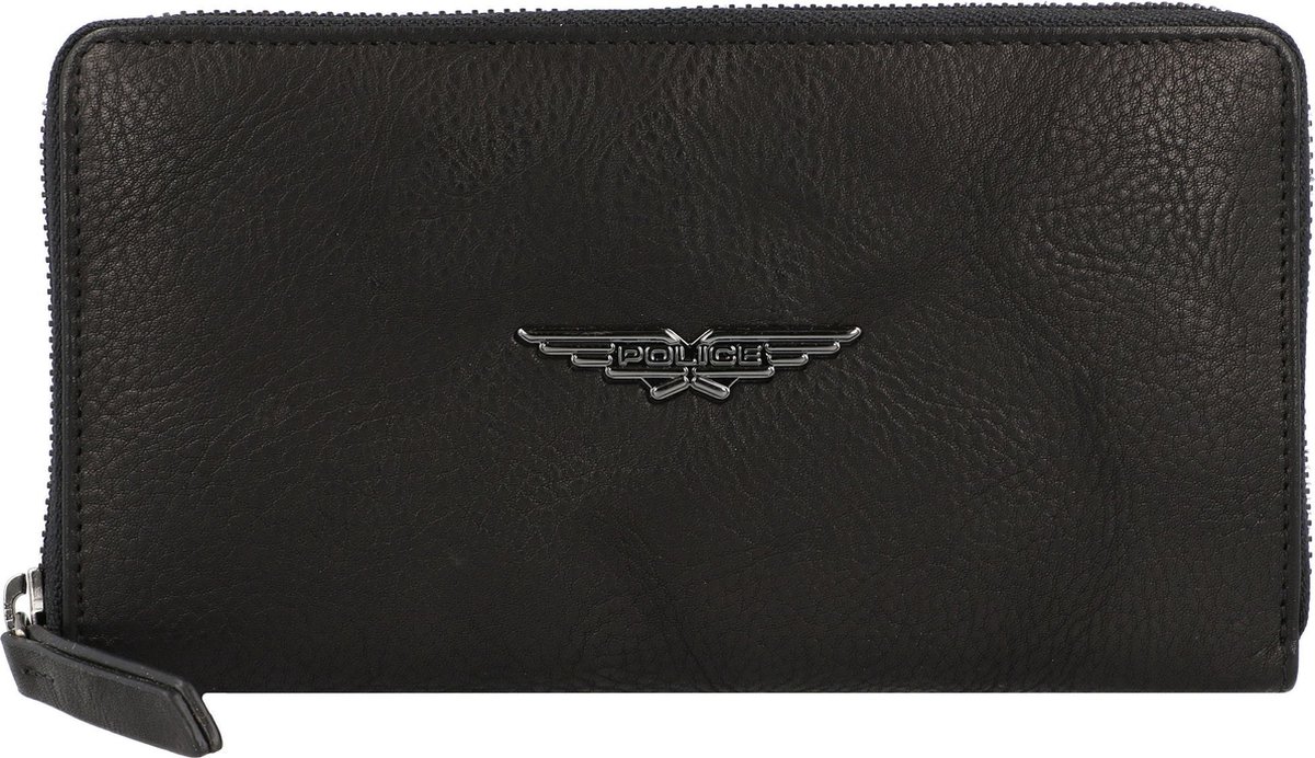 Police PT150-10369 Leren portemonnee 20 cm - Dames - Horizontaal - black